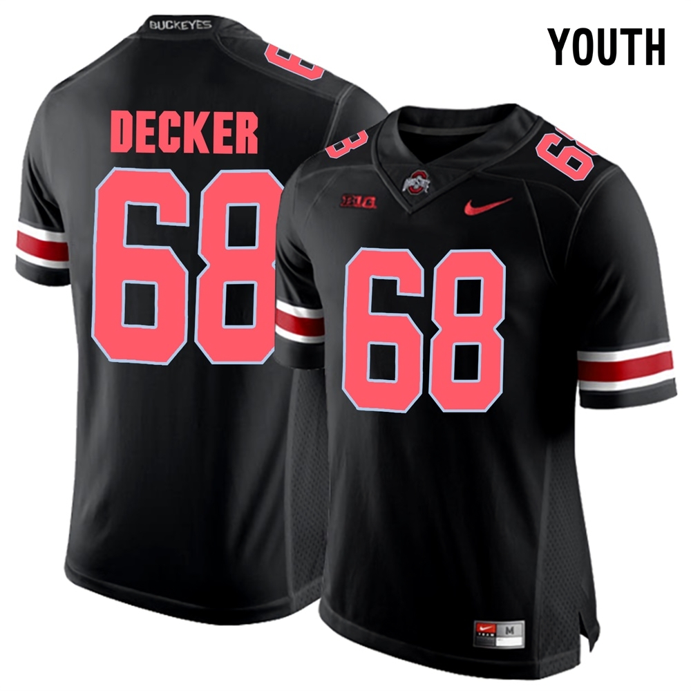 Ohio State Buckeyes Youth NCAA Taylor Decker #68 Blackout College Football Jersey RZY3549WU